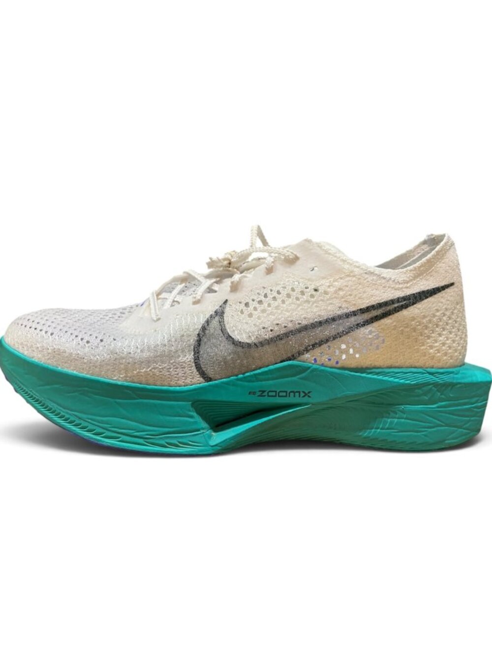 Nike ZoomX Vaporfly 3 Mens Running Shoes Size 11.5 White/Bue (Worn 2X)